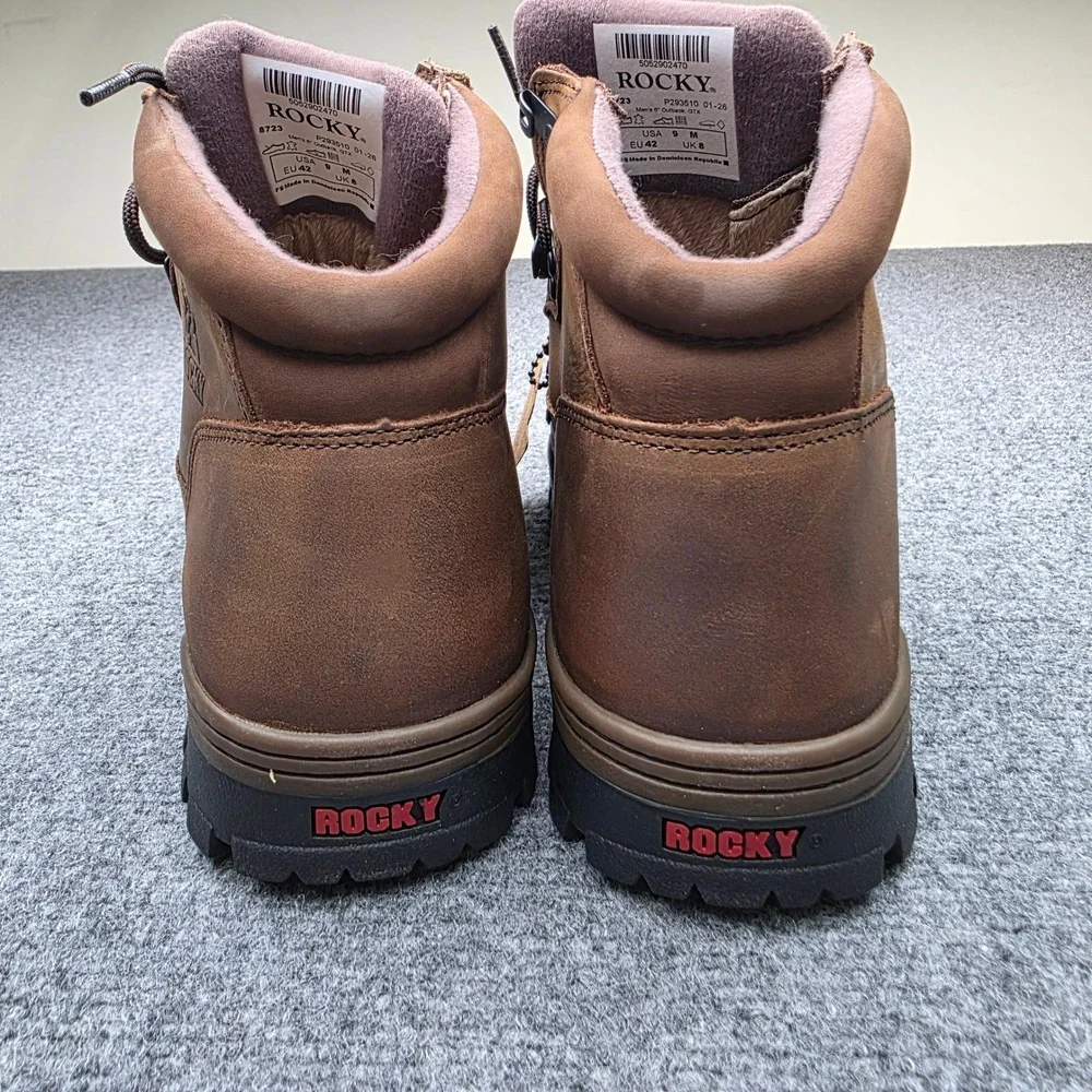 Rocky Outback 8723 Mens 9 M Gore-Tex Waterproof Leather Moc Toe Work Boots NIB